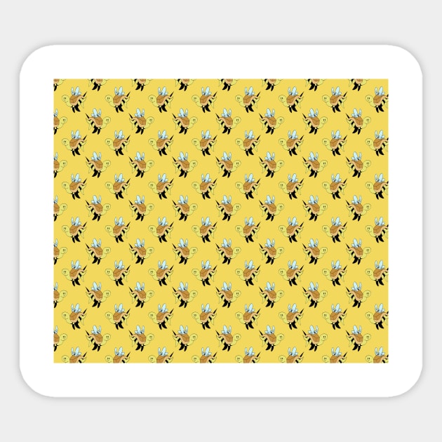 Bumble Bee Turtle Pattern Sticker by saradaboru